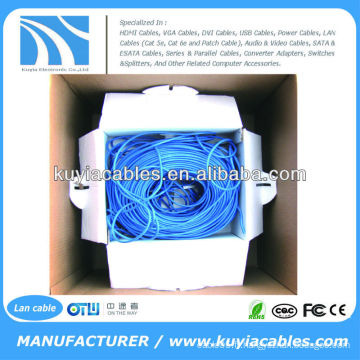 BLUE 305m / 1000ft CAT6 UTP Ethernet LAN Réseau CAT 6 Cord Cable Wire Bulk Pull Box
